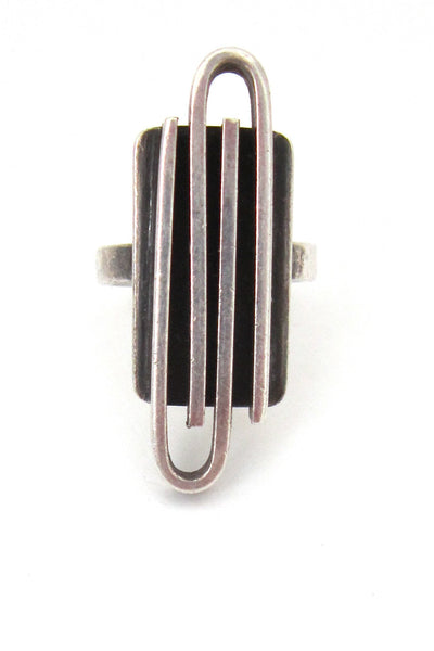 Joseph Skinger American Modernist sterling silver large ring