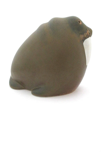 Arabia Finland vintage mid century Scandinavian Modernist walrus sculpture by Taisto Kaasinen