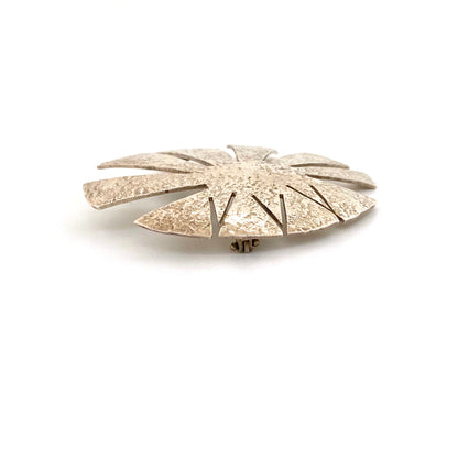 Ed Levin early large textured silver brooch