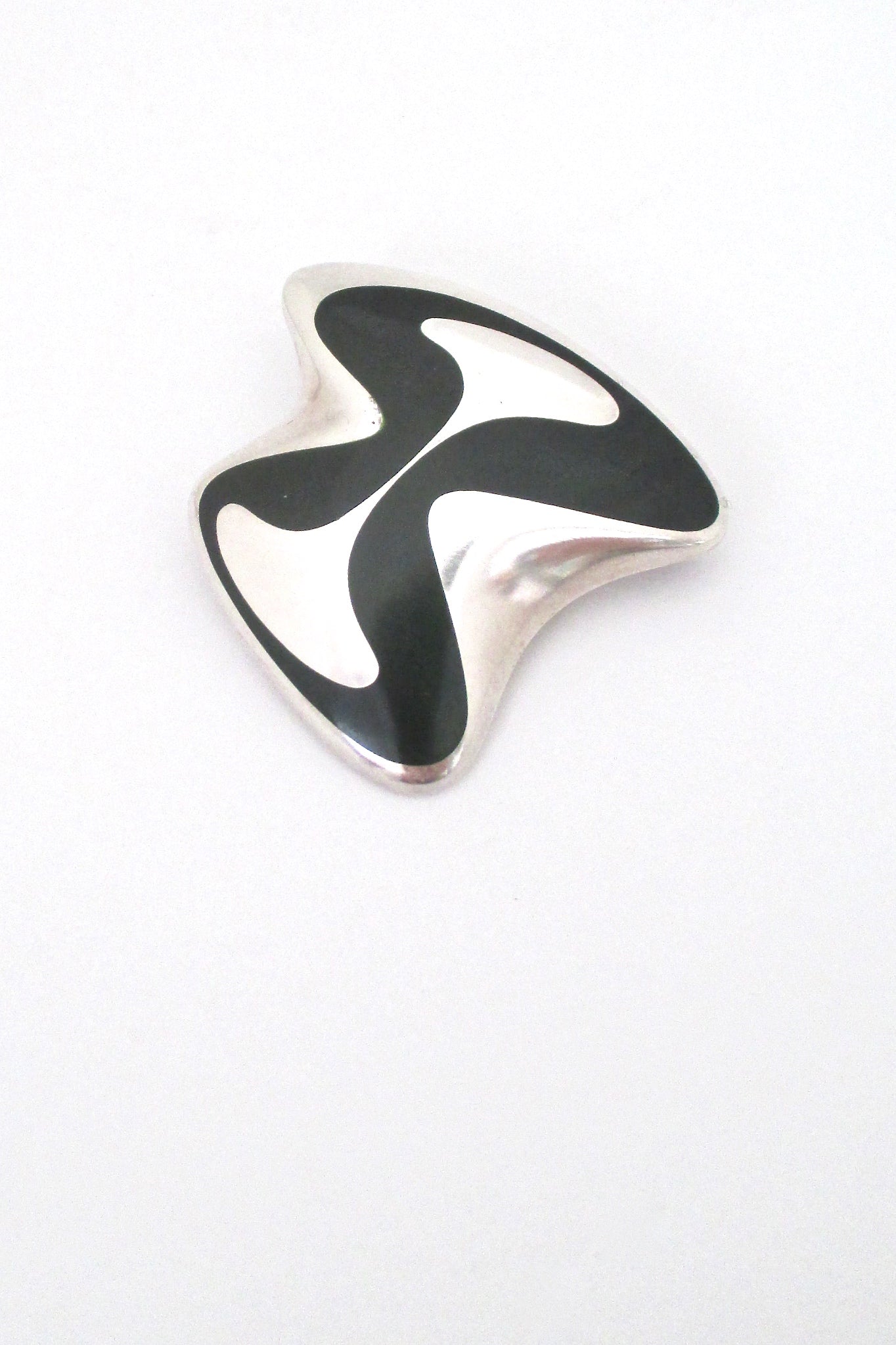 Georg Jensen dark green enamel brooch #315 ~ Henning Koppel
