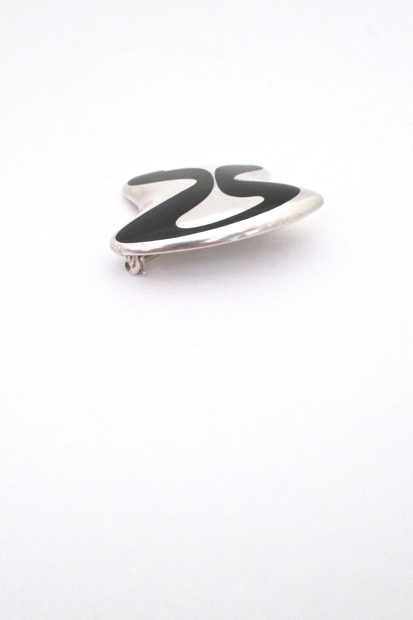 Georg Jensen dark green enamel brooch #315 ~ Henning Koppel