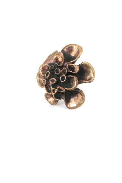 profile Hannu Ikonen Finland vintage bronze reindeer moss ring