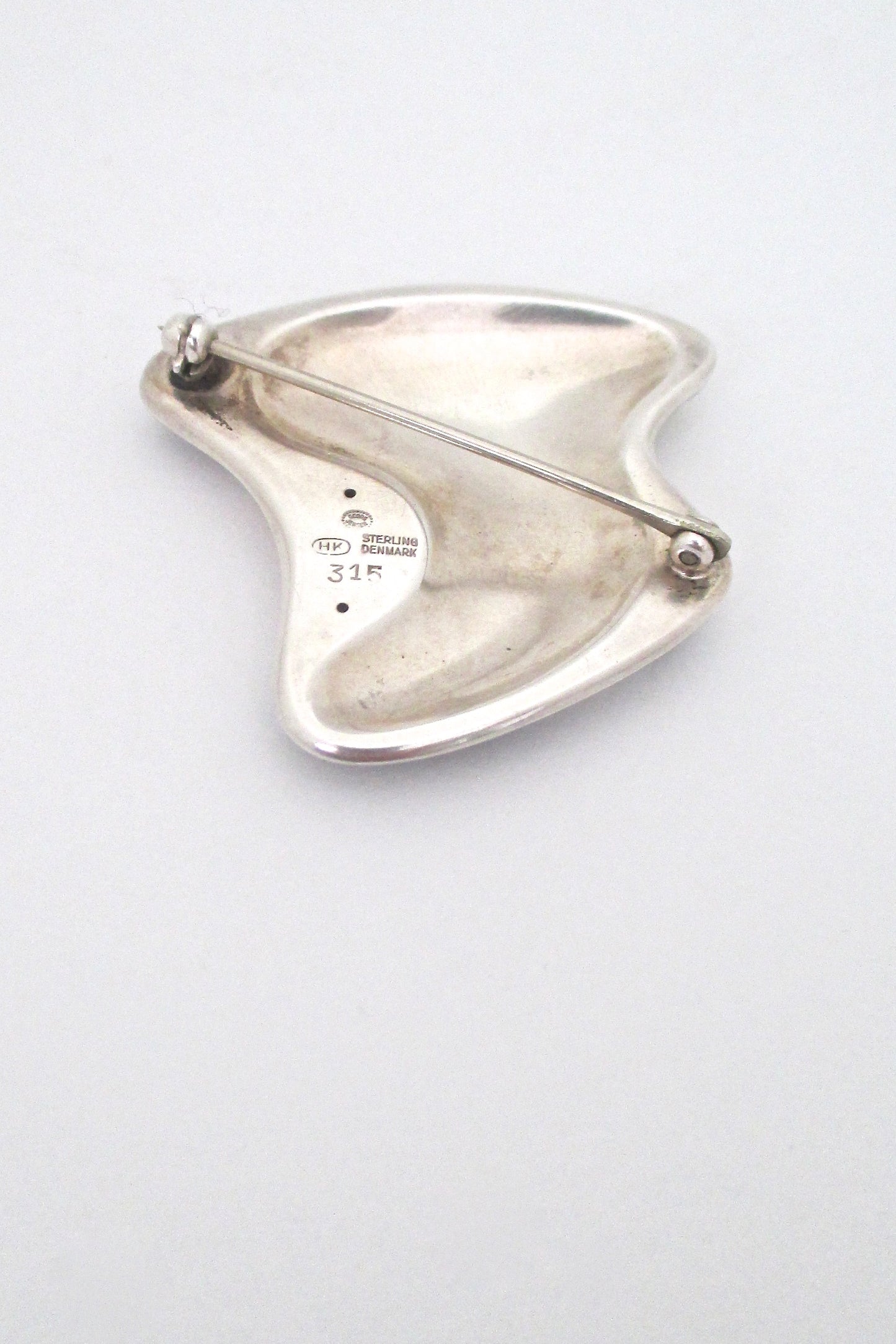 Georg Jensen dark green enamel brooch #315 ~ Henning Koppel