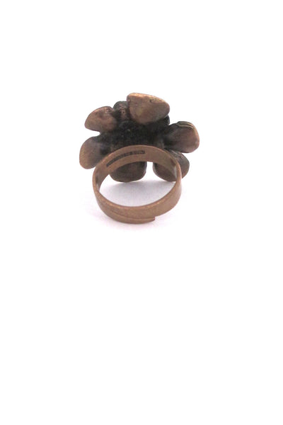 Hannu Ikonen bronze 'reindeer moss' ring