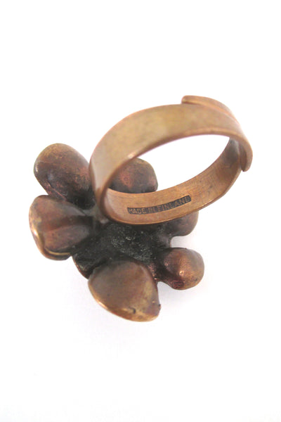 Hannu Ikonen bronze 'reindeer moss' ring