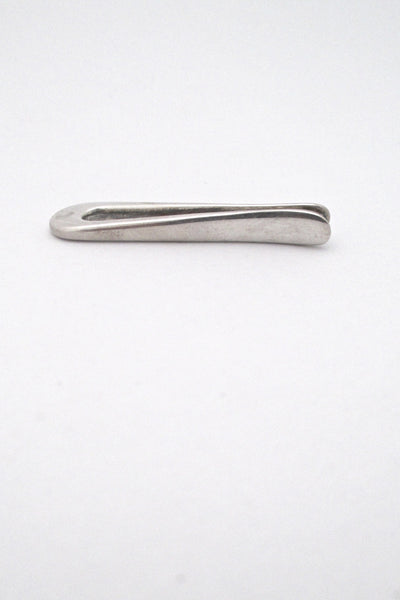 profile Georg Jensen Denmark vintage Scandinavian Modernist silver tie bar money clip pendant 83 Arno Malinowski