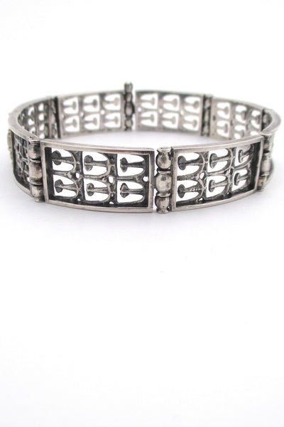 Jorma Laine Finland vintage modernist mid century silver link bracelet