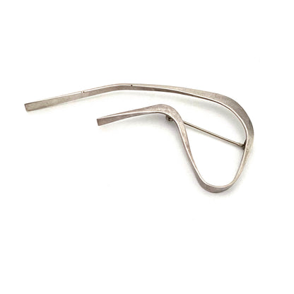 Betty Cooke large freeform silver brooch