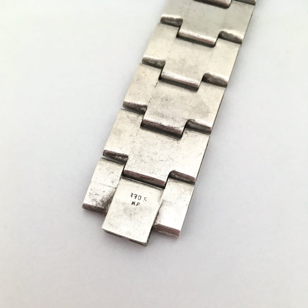 Kurt Pedersen Denmark vintage silver panel link bracelet