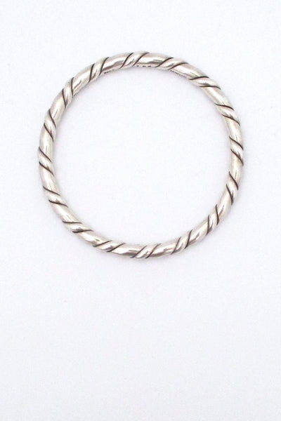Hans Hansen heavy twisted silver bangle bracelet #206
