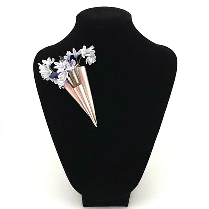 large postmodern silver brooch / tussie mussie ~ Barbara Stutman