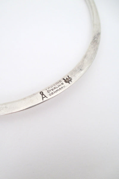 Ove Wendt for Age Fausing curved silver neck ring