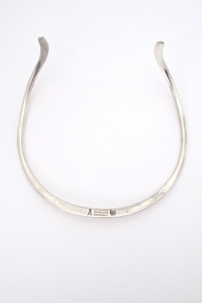 Ove Wendt for Age Fausing curved silver neck ring