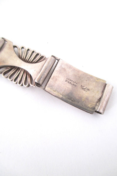 Hans Jensen sterling silver panel link bracelet