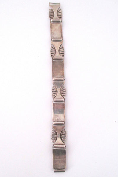 Hans Jensen sterling silver panel link bracelet