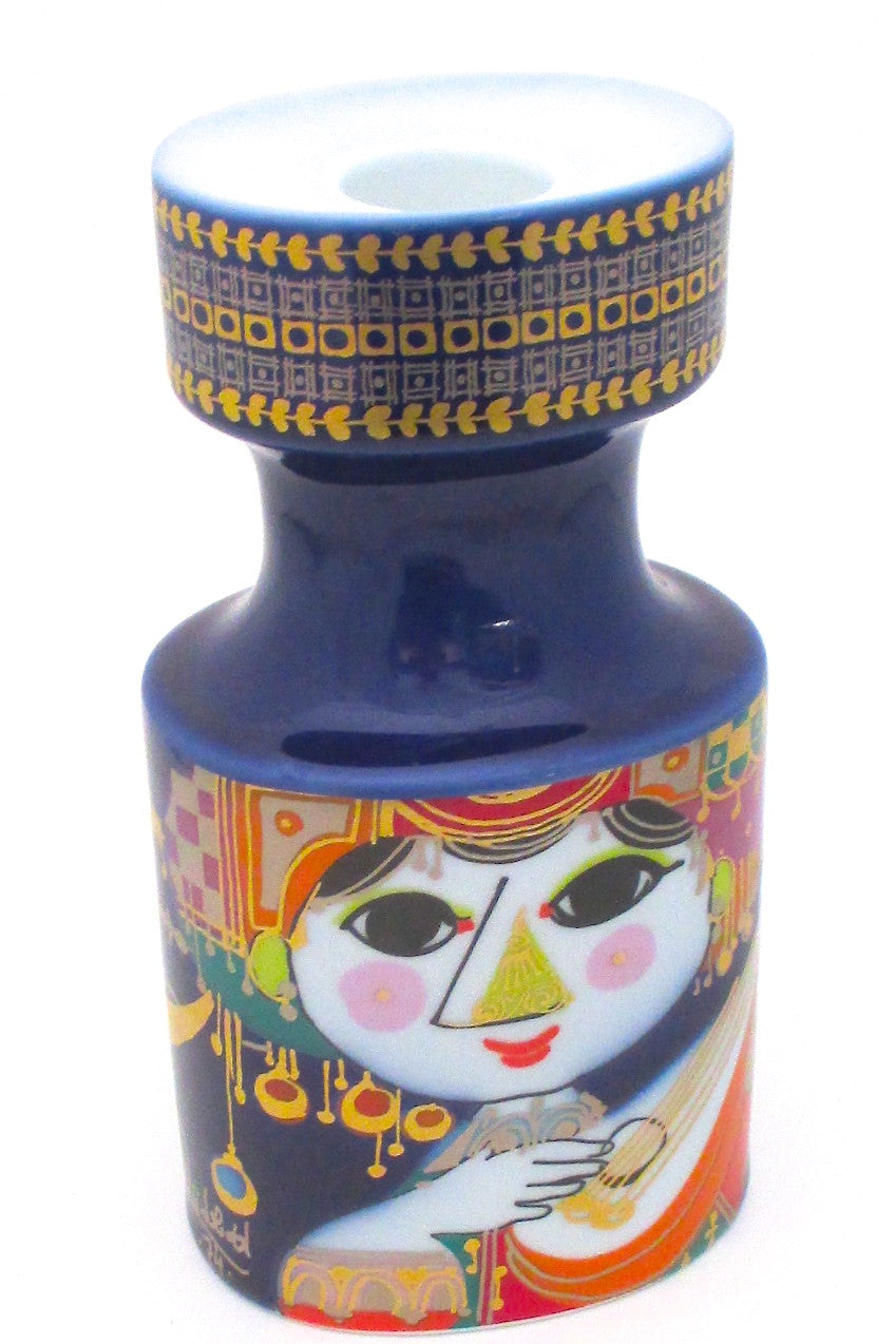 Bjorn Wiinblad for Rosenthal vintage Oriental Night Music candle holder signed 1974