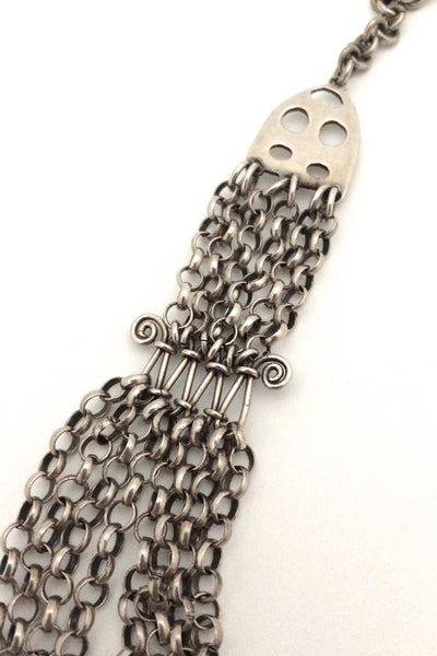 Finland sterling silver multi strand necklace