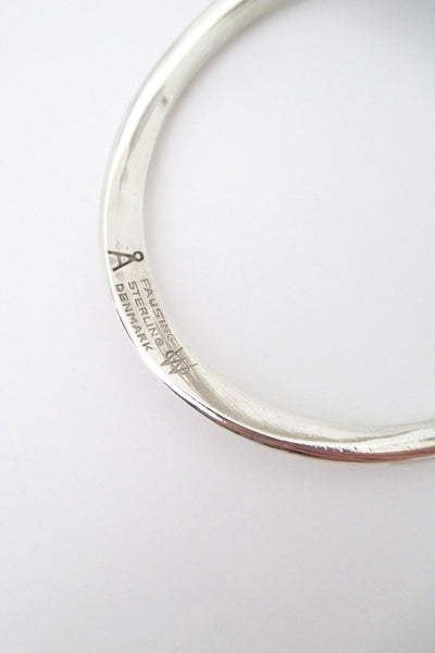 Ove Wendt for Age Fausing curved silver bracelet