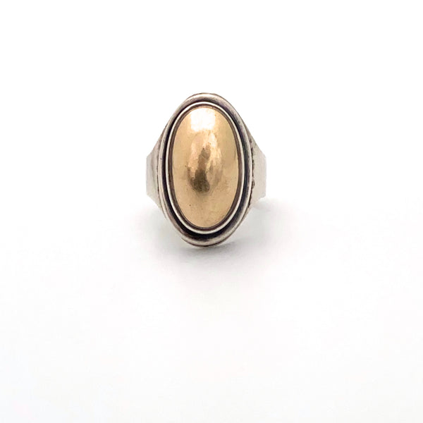Darla Hesse silver & 14k gold ring