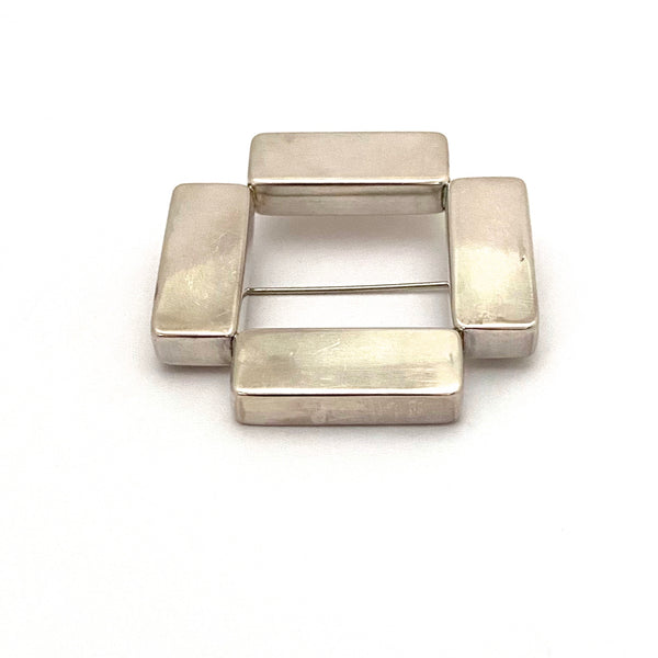 Georg Jensen large square bars brooch #379 ~ Astrid Fog