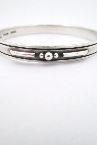 detail Sigurd Black Denmark vintage silver nicely detailed bangle bracelet mid century Scandinavian design