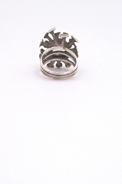 sterling and moonstone atomic ring