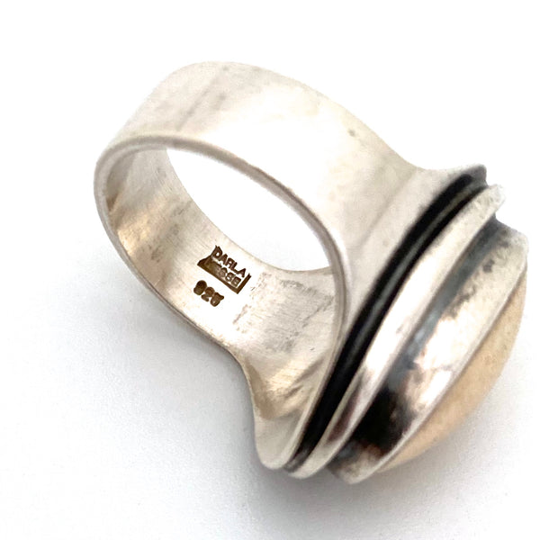 Darla Hesse silver & 14k gold ring