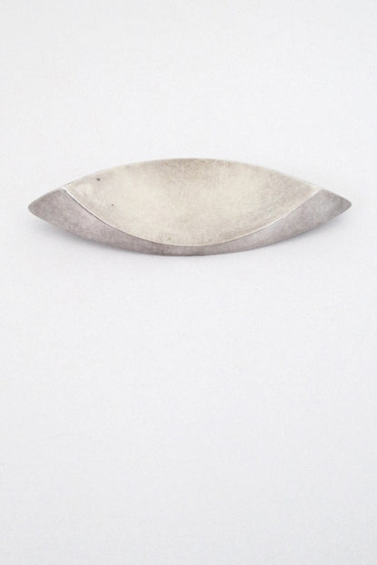 Anton Michelsen Denmark vintage silver large brooch by Eigil Jensen Scandinavian Modern design