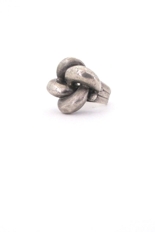 Industria Argentina large dimensional mid century modernist sterling silver ring by Antonio Belgiorno