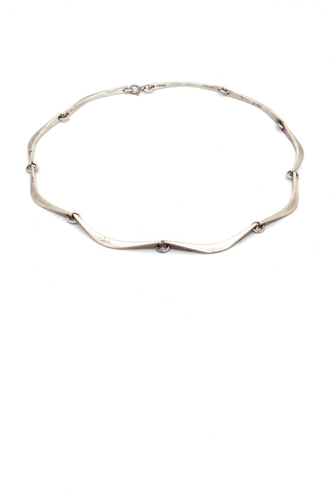 Jaana Toppila Ikalainen JTI Finland vintage sterling silver Modernist choker necklace Scandinavian design jewelry