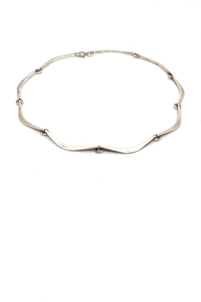 Jaana Toppila Ikalainen JTI Finland vintage sterling silver Modernist choker necklace Scandinavian design jewelry