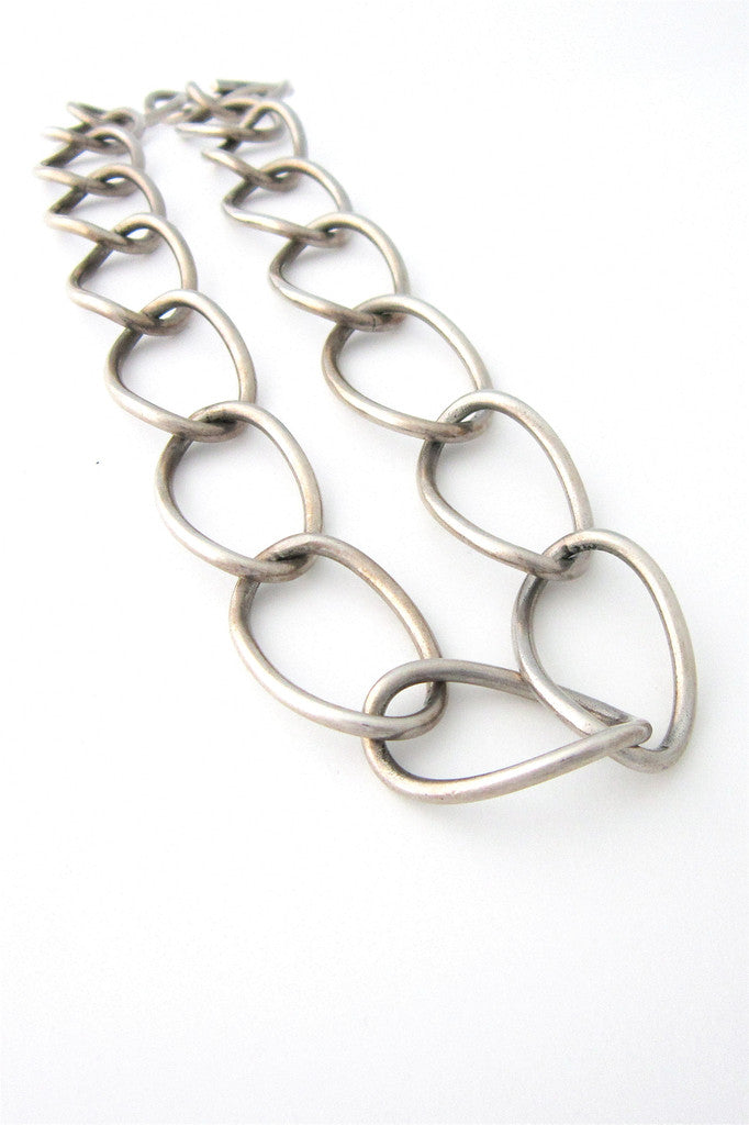 John Lauritzen Denmark silver large link necklace