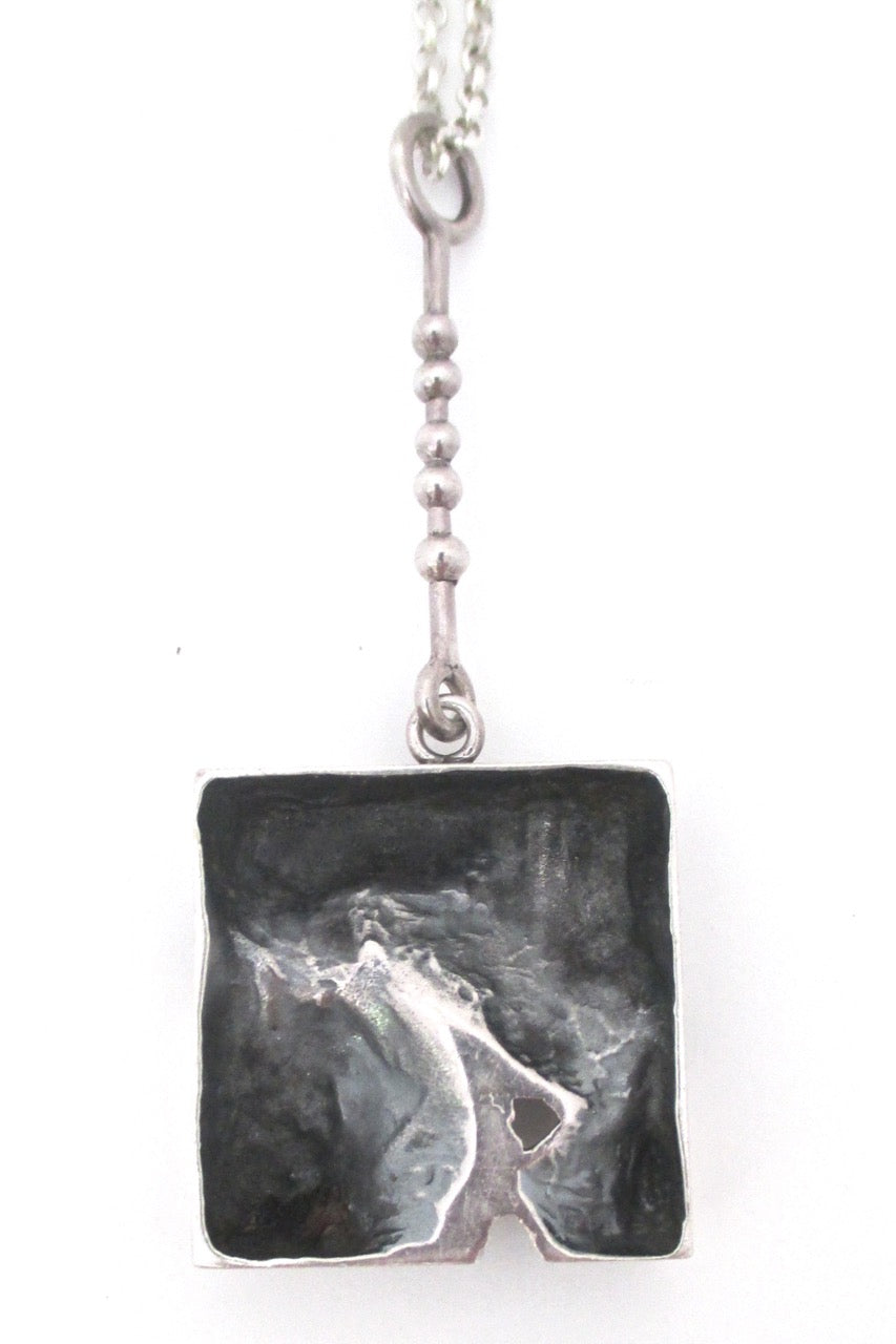 Jorma Laine large sculptural silver pendant 1971 ~ signed