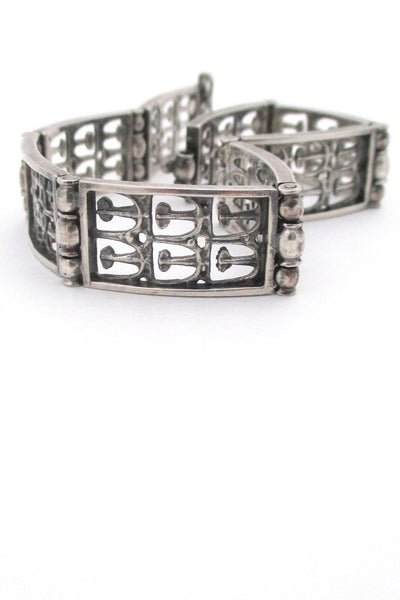 Jorma Laine Finland vintage modernist mid century silver link bracelet