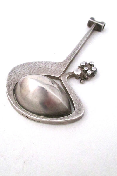 Jorma Laine Turun Hopea Finland vintage silver large pendant