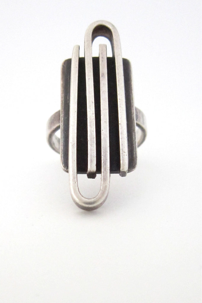 Joseph Skinger American Modernist sterling silver large ring