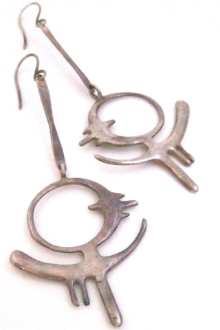 Juhls Norway vintage silver Tundra drop earrings