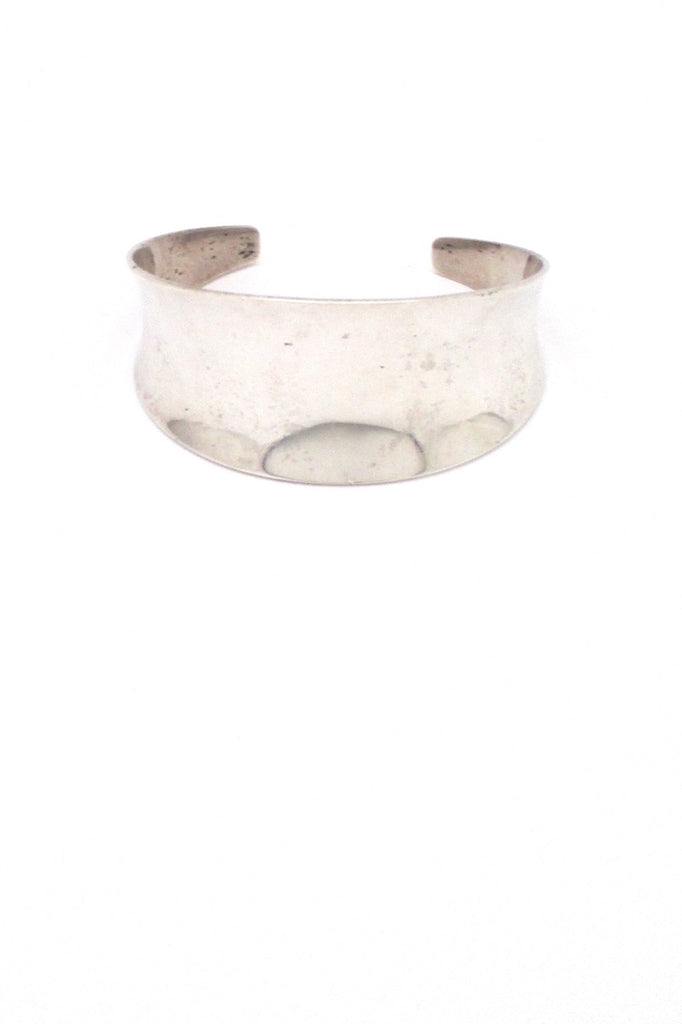 Just Andersen Denmark vintage silver wide curved cuff bracelet