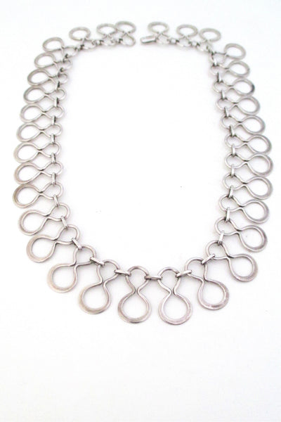 Just Andersen Denmark vintage Scandinavian Modernist silver necklace