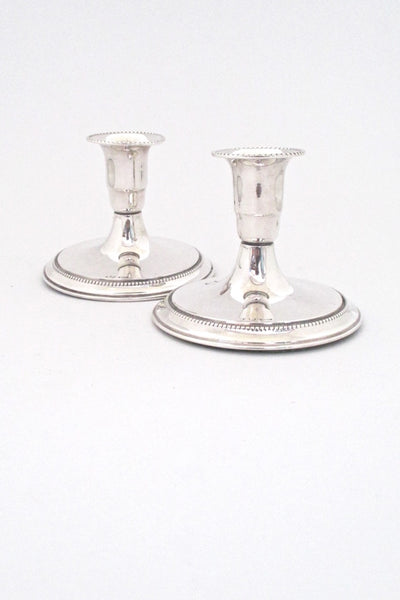 KE Thygesen Jacobsen Denmark vintage silver candle holders Scandinavian design