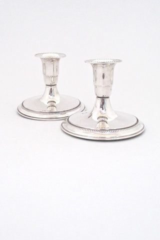 KE Thygesen Jacobsen Denmark vintage silver candle holders Scandinavian design