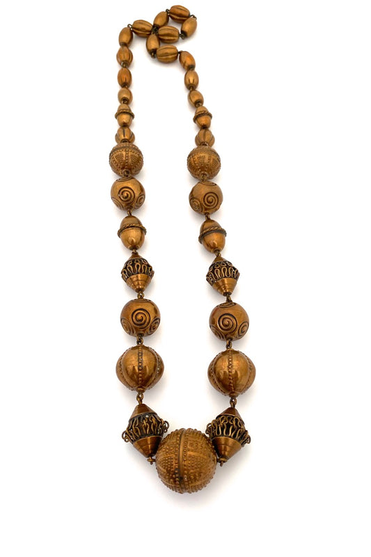 Kalevala Koru Finland vintage bronze Halikon Kääty bronze necklace