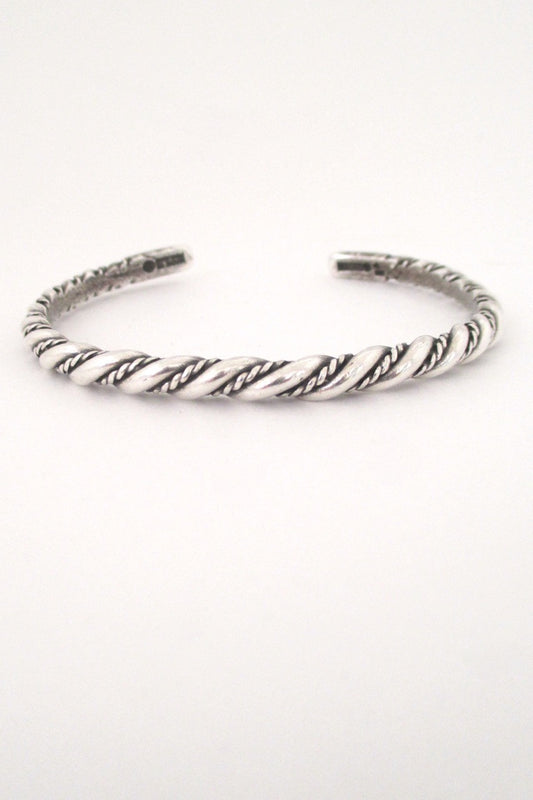 Kalevala Koru Finland vintage sterling silver cuff bracelet