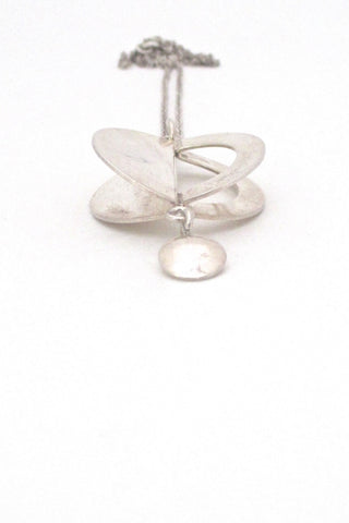 Kinni Edvard Rainer Finland vintage modernist silver kinetic pendant necklace