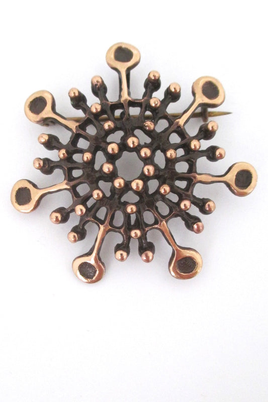 Knut Paulsen Norway vintage bronze wearable sculpture brooch pendant