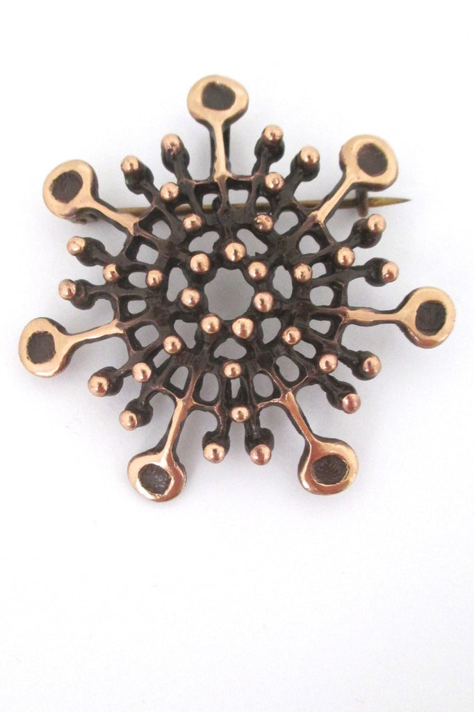 Knut Paulsen Norway vintage bronze wearable sculpture brooch pendant