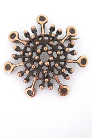 Knut Paulsen Norway vintage bronze wearable sculpture brooch pendant