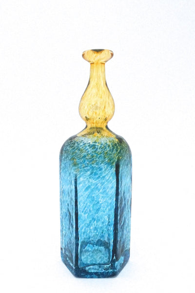 Bertil Vallien for Kosta Boda Sweden vintage glass Artist Collection Antikva vase # 2 signed Scandinavian Modern design