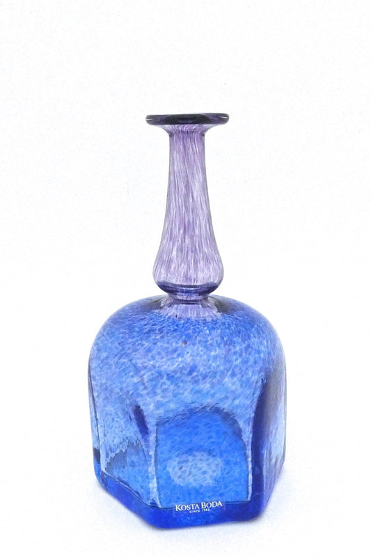 Bertil Vallien for Kosta Boda Sweden vintage glass Artist Collection Antikva vase # 3 signed Scandinavian Modern design