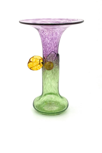 Kosta Boda Sweden vintage Artist Collection Wind Pipe vase Bertil Vallien signed